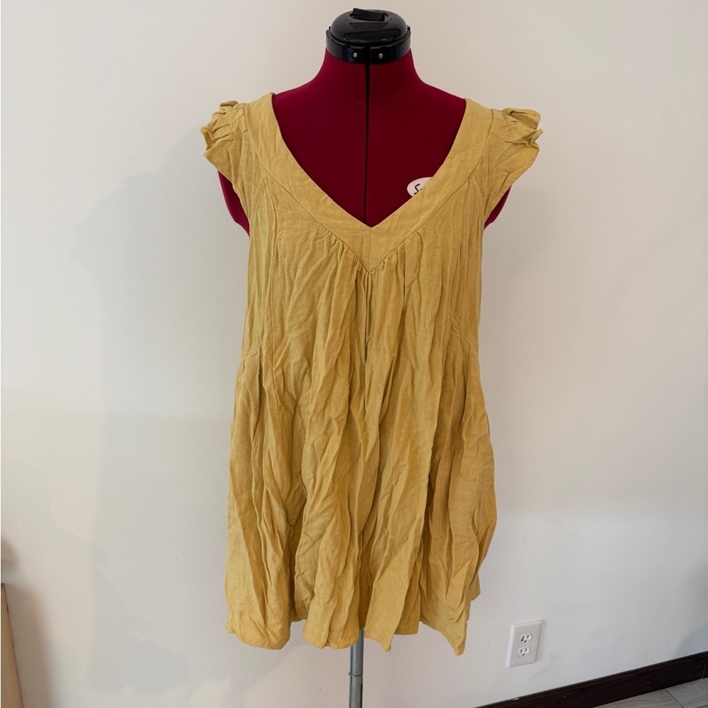Yellow Ruffled Women's Top